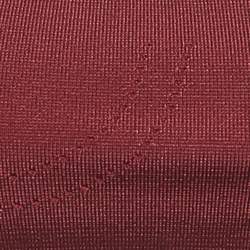Pre Owned Christian Dior Burgundy Knit Logo Strap Detail Bralette XS
