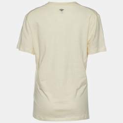 Christian Dior Beige Sisterhood is Powerful Cotton & Linen T-Shirt M