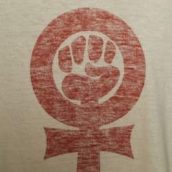 Christian Dior Beige Sisterhood is Powerful Cotton & Linen T-Shirt M