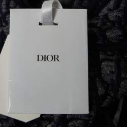 Pre Owned Christian Dior Navy Blue Oblique Terry Cotton Hooded Mini Dress L