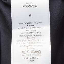Christian Dior Navy Blue Oblique Synthetic Reversible Cape Jacket M