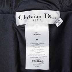 Christian Dior Navy Blue Oblique Synthetic Reversible Cape Jacket M