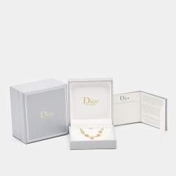 Dior Rose Des Vents 5 Motif Mother of Pearl Diamonds 18k Yellow Gold Necklace