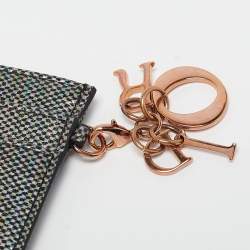 Pre Owned Dior Multicolor Leather Lady Dior Card Holder