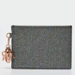 Pre Owned Dior Multicolor Leather Lady Dior Card Holder