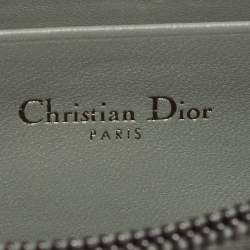 Dior Stone Grey Macrocannage Leather Mini Caro Bag
