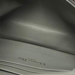 Dior Stone Grey Macrocannage Leather Mini Caro Bag