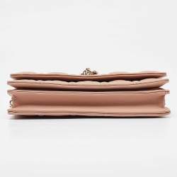 Dior Rose des Vents Cannage Leather Mini My Dior Top Handle Bag