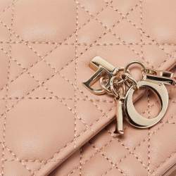 Dior Rose des Vents Cannage Leather Mini My Dior Top Handle Bag