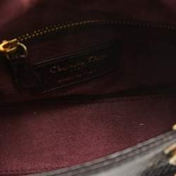 Pre Owned Dior Burgundy Python Mini Lady Dior Tote
