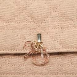 Dior Beige Cannage Fabric Mini My Dior Top Handle Bag