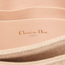 Dior Beige Cannage Fabric Mini My Dior Top Handle Bag