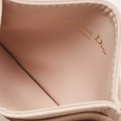 Dior Powder Pink Cannage Leather Caro Freesia Card Holder