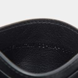 Pre Owned Dior Black Leather Star Card Holder