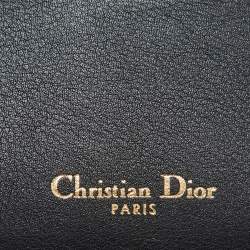 Pre Owned Dior Black Leather Star Card Holder