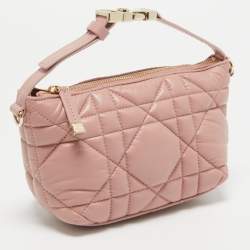 Dior Pink Cannage Leather Small Diortravel Nomad Pouch