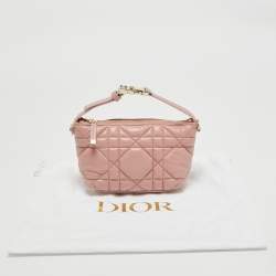 Dior Pink Cannage Leather Small Diortravel Nomad Pouch