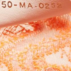 Dior Neon Orange Toile De Jouy Embroidered Mesh Medium Book Tote