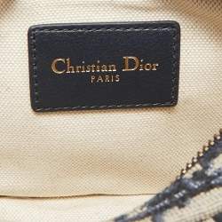 Pre Owned Dior Blue Oblique Canvas Belt Pouch Bag