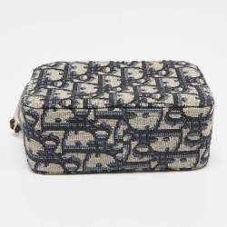 Pre Owned Dior Blue Oblique Canvas Belt Pouch Bag