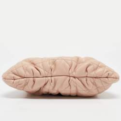 Pre Owned Dior Pink Supple Macrocannage Leather Small Ammi Shoulder Bag