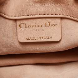 Pre Owned Dior Pink Supple Macrocannage Leather Small Ammi Shoulder Bag