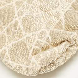 Dior Dusty Ivory Cannage Beaded Fabric Dream Bucket Bag