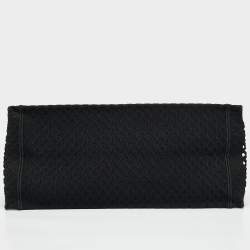 Pre Owned Dior Black Mesh Embroidered Canvas Large Book Tote