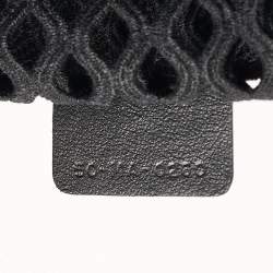 Pre Owned Dior Black Mesh Embroidered Canvas Large Book Tote