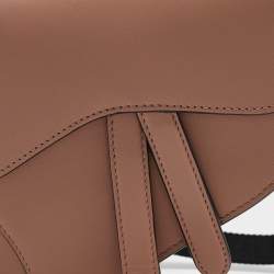 Pre Owned Dior Beige Ultra Matte Leather Saddle Convertible Belt Bag