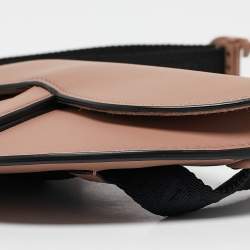 Pre Owned Dior Beige Ultra Matte Leather Saddle Convertible Belt Bag
