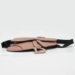 Pre Owned Dior Beige Ultra Matte Leather Saddle Convertible Belt Bag