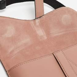 Pre Owned Dior Beige Ultra Matte Leather Saddle Convertible Belt Bag