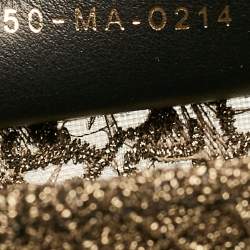 Pre Owned Dior Metallic Gold Embroidered Mesh Medium Book Tote
