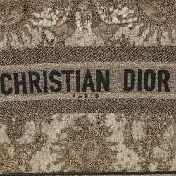 Pre Owned Dior Metallic Gold Embroidered Mesh Medium Book Tote