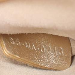 Pre Owned Dior Gold Iridescent Cannage Leather Medium Lady D-Joy Tote