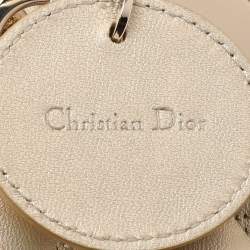 Pre Owned Dior Gold Iridescent Cannage Leather Medium Lady D-Joy Tote