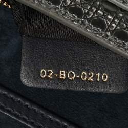 Dior Silver Microcannage Patent Leather 30 Montaigne Convertible Belt Bag