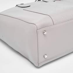 Pre Owned Dior Grey Cannage Leather Nappy Diaper Bag