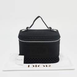 Pre Owned Dior Black Canvas Embroidered DiorTravel Vanity Case