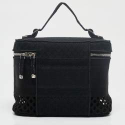 Pre Owned Dior Black Canvas Embroidered DiorTravel Vanity Case