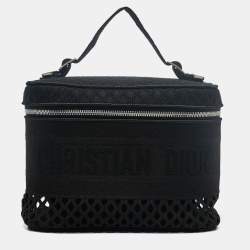Pre Owned Dior Black Canvas Embroidered DiorTravel Vanity Case