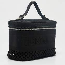 Pre Owned Dior Black Canvas Embroidered DiorTravel Vanity Case