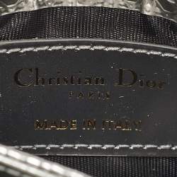Pre Owned Dior Grey Micro Cannage Leather 30 Montaigne 5 Gusset Card Holder