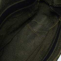 Pre Owned Dior Green Embroidered Canvas Diorcamp Messenger Bag