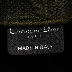 Pre Owned Dior Green Embroidered Canvas Diorcamp Messenger Bag