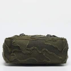 Pre Owned Dior Green Embroidered Canvas Diorcamp Messenger Bag