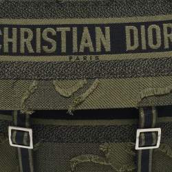 Pre Owned Dior Green Embroidered Canvas Diorcamp Messenger Bag
