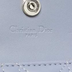 Dior Blue Cannage Leather My Dior Glycine Wallet