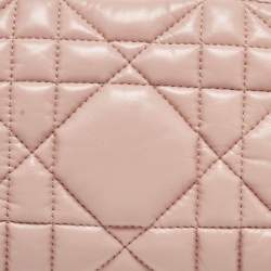 Dior Dusty Pink Macrocannage Leather Small Diortravel Nomad Pouch